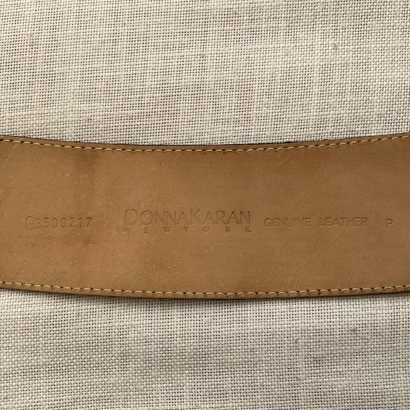 Vintage Donna Karen NY Wide Black Leather Belt Made in USA main image 8
